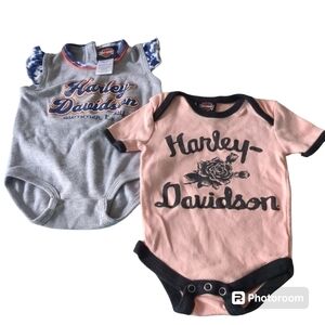 Harley Davidson Onesies Tie Dye Roses‎ 0-3 and 3-6 months
